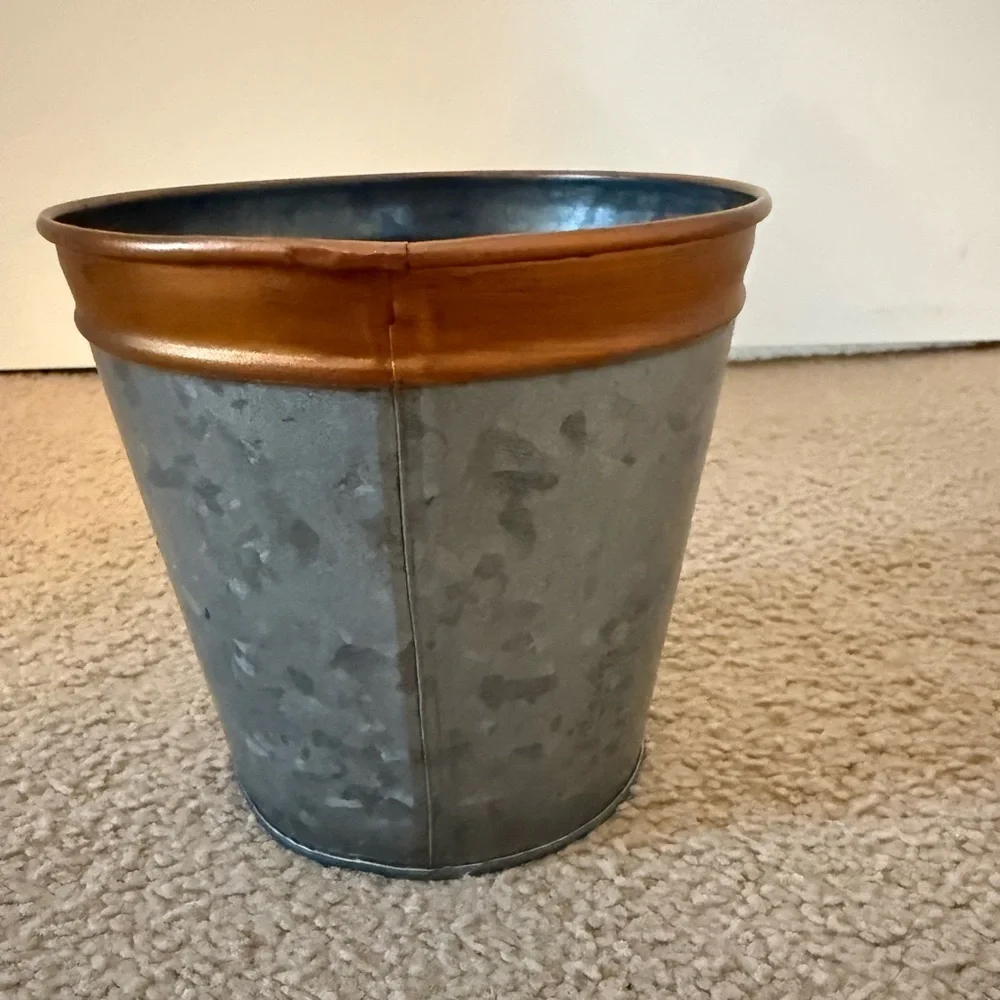 FTD | Pumpkin Patch Metal Flower Vase / Bucket for Fall